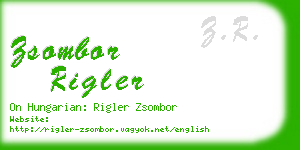 zsombor rigler business card